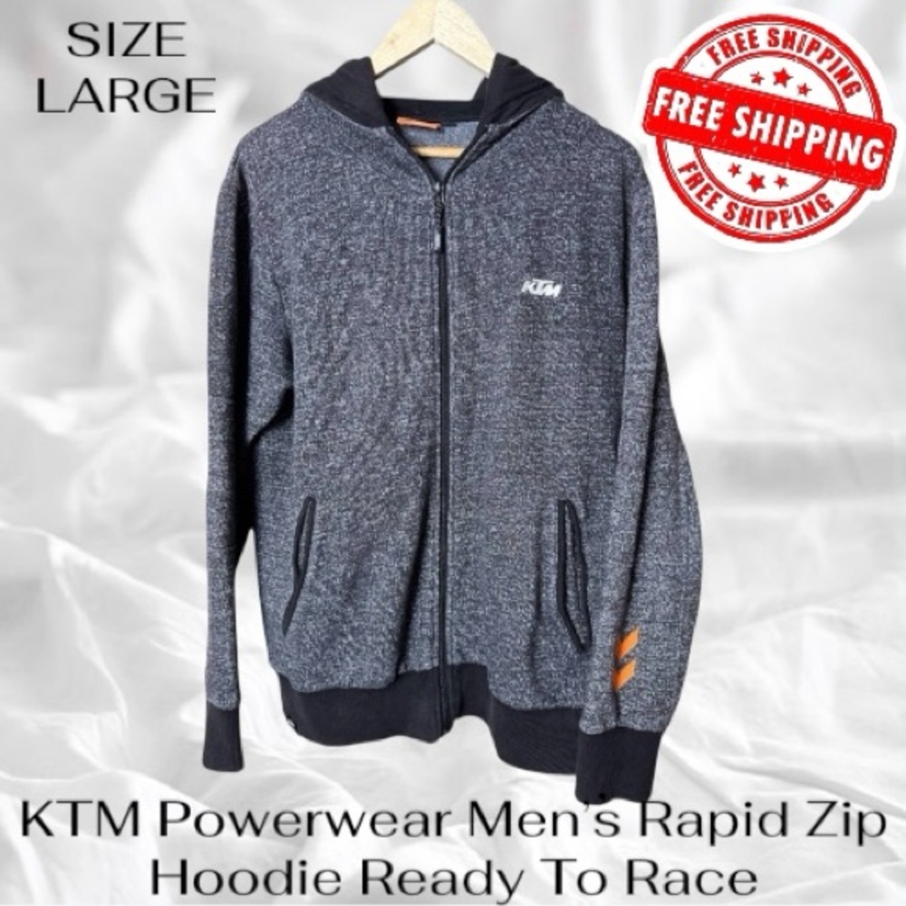 KTM Powerwear Rapid Zip Hoodie Men’s Large Ready To Race FREE SHIPPING